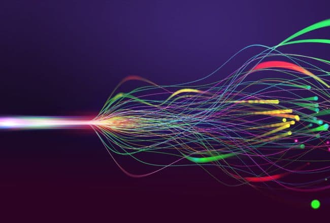 Bunte wellenartige Streifen als Symbol für Data flow