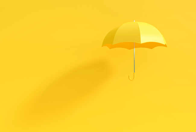 gelber Regenschirm Security